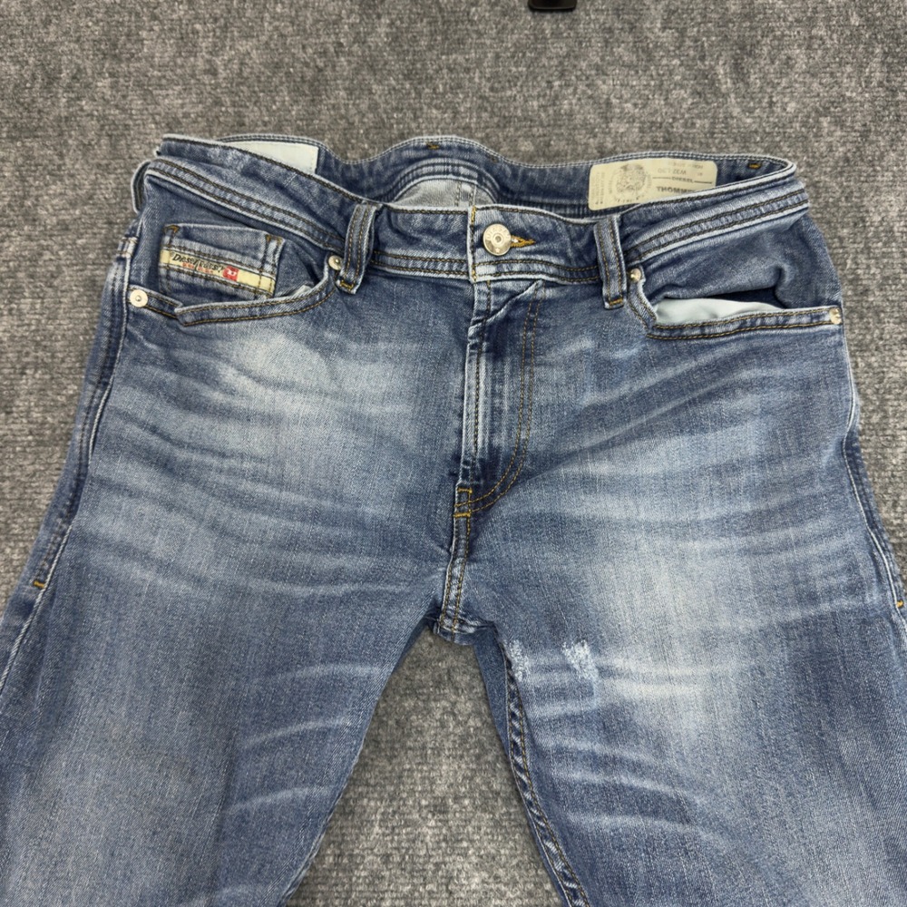 Diesel Thommer-C Slim Skinny Jeans Distressed Blue Size 32